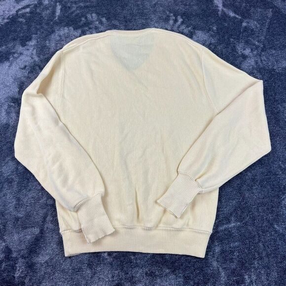 Vtg Arnold Palmer Robert Bruce V-Neck Sweater Light Yellow Men's XL Made In USA - Picture 9 of 11